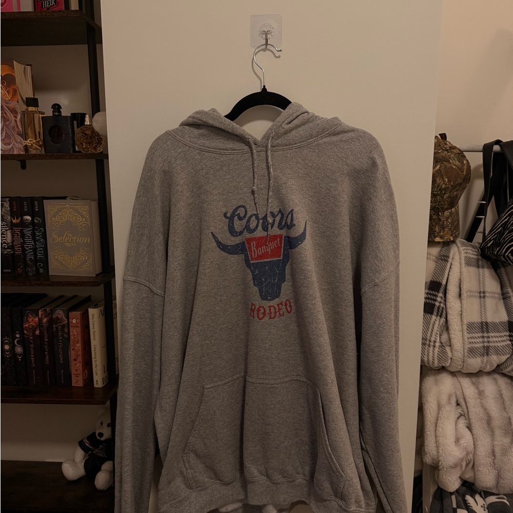 Rodeo Graphic Gray Hoodie - Men's Pullover